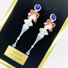 【★加古川物流】中古・美品 MAYLA マイラ ヴァイオレットエヴァーガーデン アイコニック イヤオブジェ  イヤリング Story No.7 オリビアの日傘 モチーフ 【721】