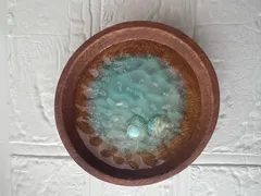 海のレジントレー🌊貝殻🌊波紋アート🌊一点もの