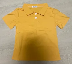 黄色い半袖カラーTシャツ