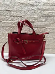 R00345　MICHAEL KORS マイケルコース｜ショルダーバッグ｜RED レッド｜無地 デザインバッグ｜Y2K｜90S｜古着｜アメカジ｜USA古着｜ヴィンテージ｜今期トレンド｜フォロー割
