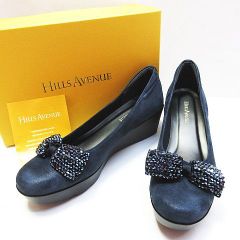 新品未使用 HILLS AVENUE シルバーウェッジソールパンプス 試着程度 HILLS AVENUE ヒルズアヴェニュー ウェッジソール パンプス