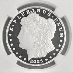 NGC最高鑑定☆2023年アメリカ発行☆復刻版モルガン・ダラー 1ドル