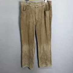 BIG JOHN FIESTA ビッグジョン フィエスタ ワイド コーデュロイ パンツ バギー ボトム 古着 ストレート カジュアル ブラウン系 サイズ 38 A634のサムネイル