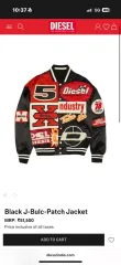 DIESEL 冬 ジャケット Black J-Bulc-Patch Jacket