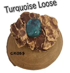 ru-313 ターコイズルース神秘的な模様のチベタリアンターコイズアクセサリー/材料/