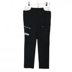 【超美品】ブラックアンドホワイト パンツ 黒×白 バイカラー ストレッチ 成田美寿々プロコラボ レディース M ゴルフウェア Black＆White