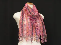 ■美品■ MISSONI ミッソーニ ナイロン×レーヨン×リネン マフラー ストール ショール レディース マルチカラー DI4955