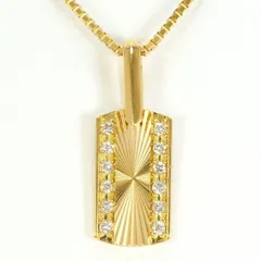 K18YG　ネックレス　necklace　ダイヤ　0.12　カード鑑別書　総重量約5.4g　約45cm