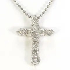 PT900　PT850　ネックレス　necklace　ダイヤ　0.70　カード鑑別書　総重量約5.1g　約40cm