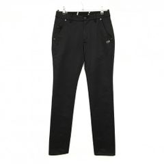 超美品】バーバリーゴルフ 中綿パンツ 黒 サイド切替 ウエスト一部ゴム