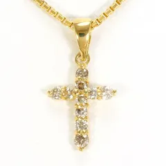 K18YG　ネックレス　necklace　ダイヤ　0.25　カード鑑別書　総重量約3.5g　約40cm