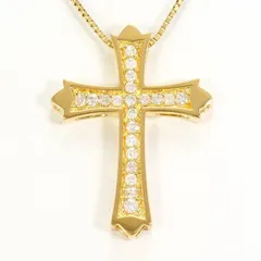 K18YG　ネックレス　necklace　ダイヤ　0.20　カード鑑別書　総重量約4.6g　約42cm