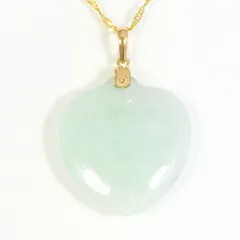 K14YG　ネックレス　necklace　ヒスイ（ジェーダイト）　カード鑑別書　総重量約6.8g　約38cm