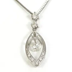 K18WG　ネックレス　necklace　ダイヤ　0.25　SI2　0.11　鑑別書　総重量約2.9g　約44cm