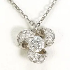 K18WG　ネックレス　necklace　ダイヤ　0.20　SI2　0.12　鑑定書　総重量約2.2g　約40cm