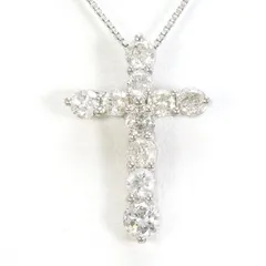 PT900　PT850　ネックレス　necklace　ダイヤ　0.50　総重量約2.5g　約40cm