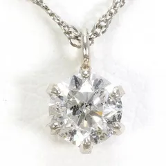 PT900　PT850　ネックレス　necklace　ダイヤ　0.3　総重量約0.9g　約42cm