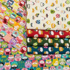 わんこだ和 スケア生地  柴犬 犬柄 犬好き 和柄 だるま がま口 和雑貨 人気 ハンドメイド 手芸 裁縫 布地 50cm単位