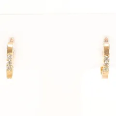 K18PG　ピアス　pierced earrings　ダイヤ　0.03　×2　総重量約0.9g