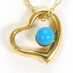 K18YG　ネックレス　necklace　ターコイズ　総重量約1.3g　約40cm