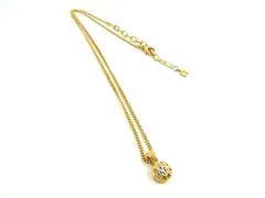 ■極美品■ NINA RICCI ニナリッチ ラインストーン ネックレス ペンダント アクセサリー レディース ゴールド系 DL1193