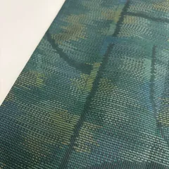 本場大島紬 色大島 横双 幾何学模様 素敵な絣柄 正絹 着物 MK-3519