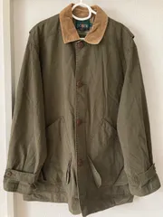 美品　古着　J・CREW   長袖　ジャケット　アウター　メンズ　レディース　カーキ×ブラウン　M