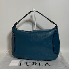 FURLA レザー ショルダーバッグ ネイビー フルラ F28 - メルカリ