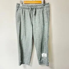 (^w^)b PUMA プーマ スウェットパンツ 7分丈 コットン 綿 ロゴプリント イージー ラフ リラックス シンプル スポーツ 運動 トレーニング ジム ジョギング グレー メンズ サイズL