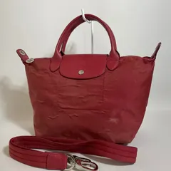 2601-57｜ロンシャン ル・プリアージュ 2WAYハンドバッグ レッド