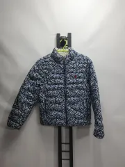 ポロラルフローレン キッズ 軽量 ダウン ジャケット フラワーパターン ネイビー m 10-12