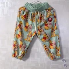 (新)BEBE DE PINO ディズニー クマのプーさん キッズ ズボン ミント色 90