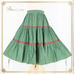 フォークダンス 衣装 スカート グリーン系 花柄 小花柄 緑 赤 チロリアン チロルスカート カントリー かわいい 華やか ふんわり ダンス衣装 イベント ステージ 練習 レッスン レッド系