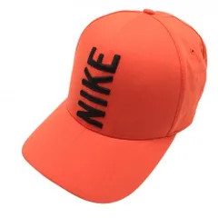 【超美品】ナイキ キャップ オレンジ×黒 ロゴ刺しゅう 裏地メッシュ ONE SIZE   ゴルフウェア NIKE