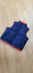 ポロラルフローレン リバーシブル ダウン ベスト ネイビー/レッド 3t