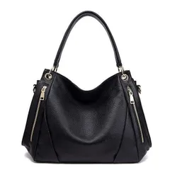 【国内配送】大きめ革バック100%レザーシンプルなデザイン本革トートバッグ肩掛けバッグ