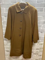 A【A25-16】◇  Cashmere    11ARサイズ    コート　茶色　肩パッド付き