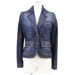 SALE【美品】GUCCI グッチ デニムジャケット シグネチャー ロゴ メタル  