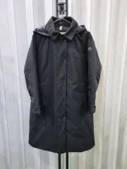 WHOフーディー ロングコート ブラック グースダウン