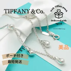 【美品】ティファニー TIFFANY&Co. 5連 ファイブ ティアドロップ エルサペレッティ ネックレス AG925