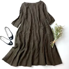 Honnete オネット リネン フレアワンピース  (111E＋7596)26H