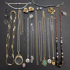 【遺品整理まとめて■60】ジュエリー　20点　SILVER　ネックレス　リング　イヤリング　ブローチ　アクセサリー