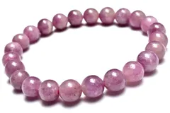 【１点物】南アフリカ産◇ピンクパープル ルビー　8mm　ブレスレット パワーストーン 天然石 _MC4165