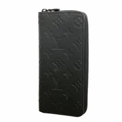 【6ad4463】ルイヴィトン 長財布 モノグラム・シャドウ ジッピーウォレットヴェルティカル M62902 ブラック【中古】メンズ