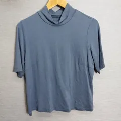 BURBERRY LONDON バーバリーロンドン ハイネック カットソー 半袖 ワンポイント ロゴ 刺繍 三陽商会 日本製 ネイビー サイズ 5 A646