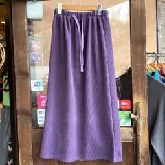 パープル ストレートスカートコーデュロイ カジュアル
