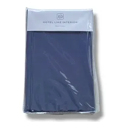 新品未開封 HOTEL LIKE INTERIOR ホテルライクインテリア 枕カバー・ピローケース 封筒型日本サイズ 45×65cm 400TC コットンサテン NAVY ネイビ― 管理番号：637-1320