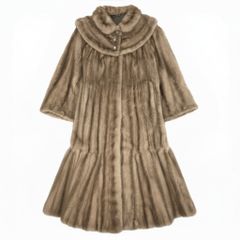 72a27 SAGA MINK サガミンク 銀サガ デミバフミンク ロングコート