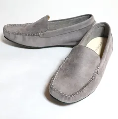 【美品】ヴェリココ★シンプルで上品♪ スウェードモカシン・ドライビングシューズ サイズ23.5 グレー系 sh025