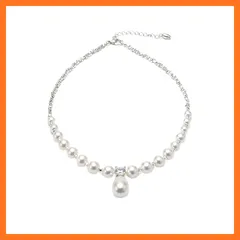 【新品】 [Coollooda] パールネックレス ネックレス パール 真珠 レディース 結婚式 ネックレス ペンダント サージカルステンレス 金属アレルギー対応 つけっぱなし ジルコニア 細い 繊細 真珠 カジュアル オシャレ 冠婚葬祭 ギフトボックス付き